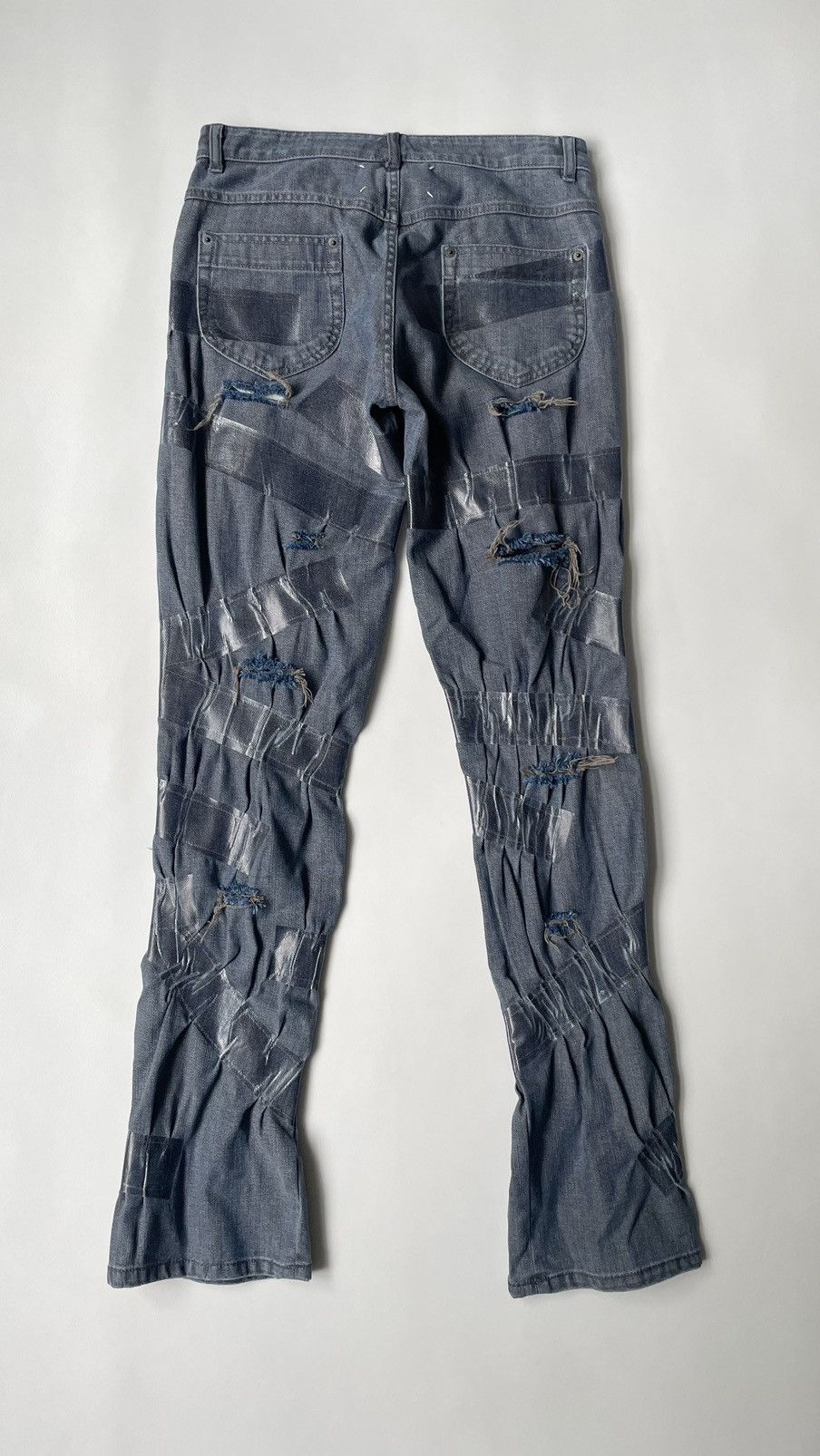 Maison Margiela A/W 09 ‘Distressed + Taped’ Denim Jeans Size 28" / US 6 / IT 42 - 11 Thumbnail