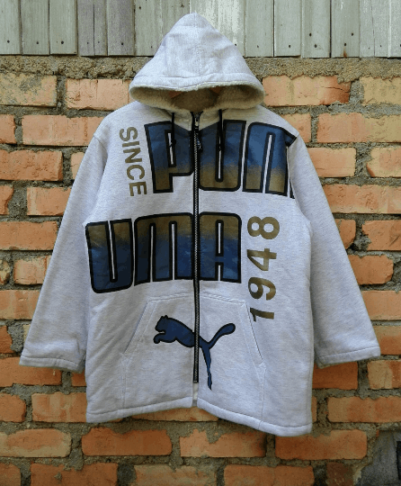 Puma × Vintage Puma Jacket Hoodie Winter MEDIUM Size Size US M / EU 48-50 / 2 - 1 Thumbnail