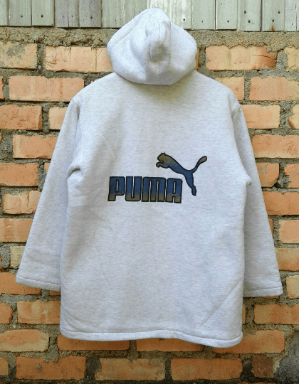 Puma × Vintage Puma Jacket Hoodie Winter MEDIUM Size Size US M / EU 48-50 / 2 - 2 Thumbnail