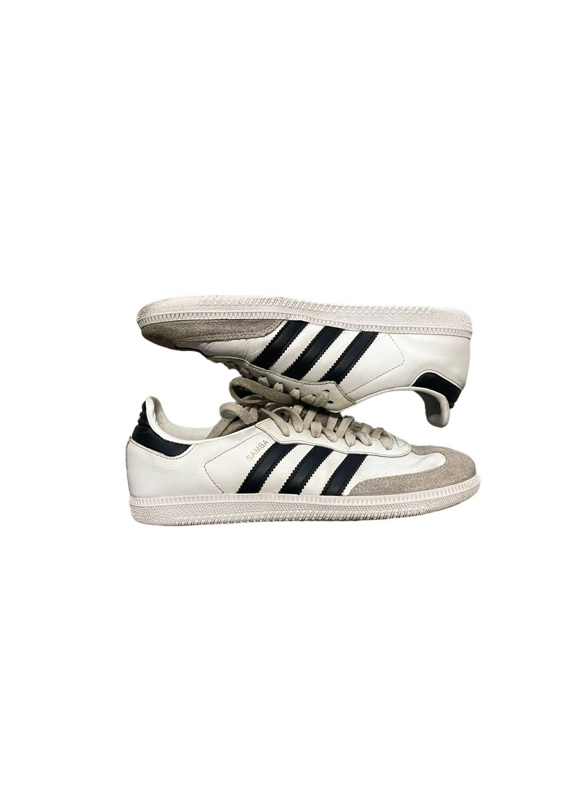 vintage adidas samba white black