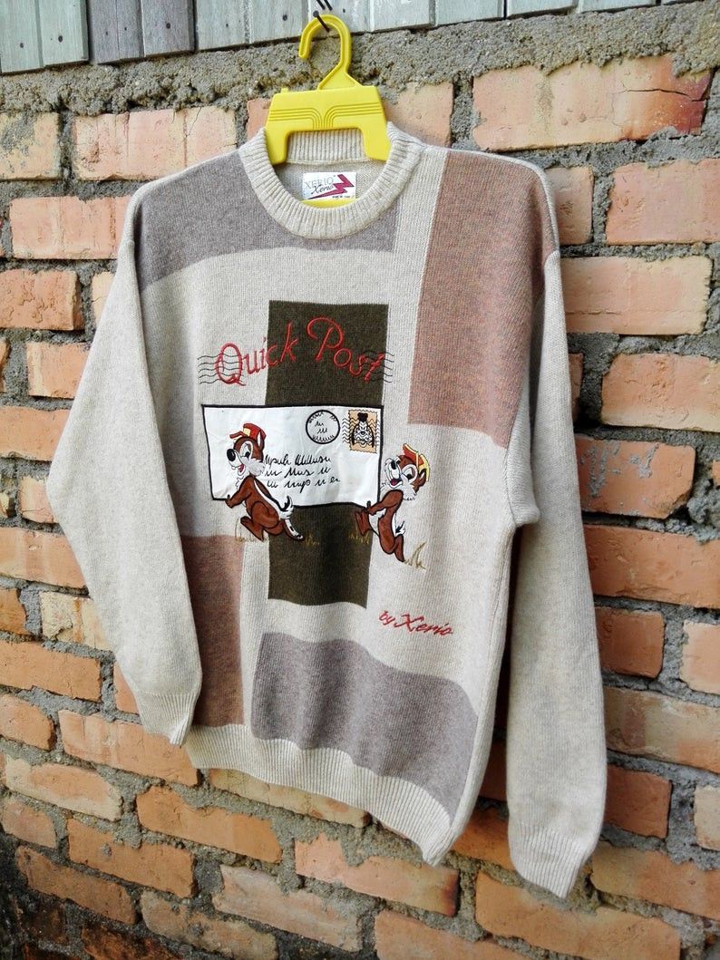 Designer × Vintage Vintage Quick Post By Xerio Knitwear Pullover Large Size Size US L / EU 52-54 / 3 - 2 Thumbnail