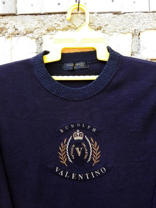 Designer × Gianni Valentino × Valentino Rudolph Valentino Crewneck Size US L / EU 52-54 / 3 - 2 Thumbnail