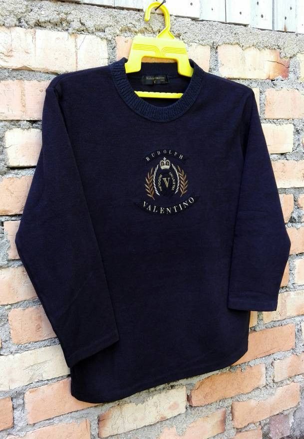 Designer × Gianni Valentino × Valentino Rudolph Valentino Crewneck Size US L / EU 52-54 / 3 - 3 Thumbnail
