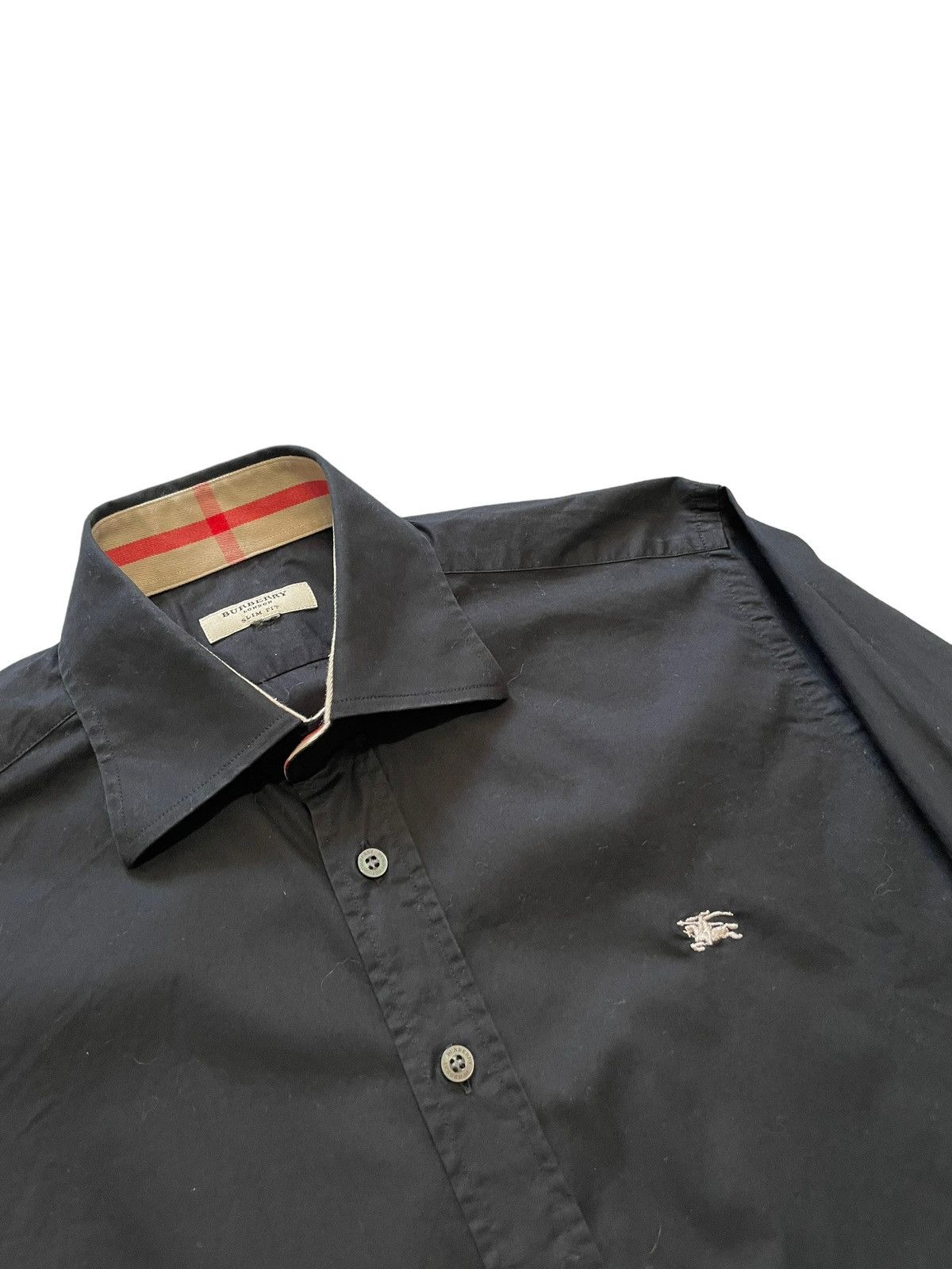 Burberry Burberry luxury black formal check pattern shirt Size US M / EU 48-50 / 2 - 2 Thumbnail