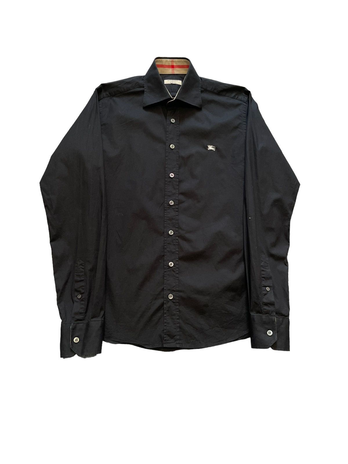 Burberry Burberry luxury black formal check pattern shirt Size US M / EU 48-50 / 2 - 1 Thumbnail