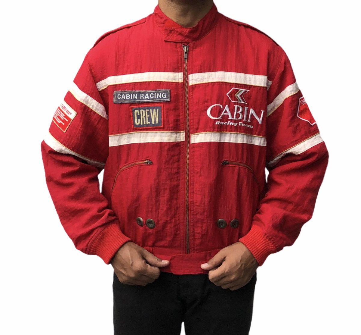 Vintage 🔥Vtg Cabin Racing Team Jacket With Patches Embroidery Logo Size US M / EU 48-50 / 2 - 6 Thumbnail