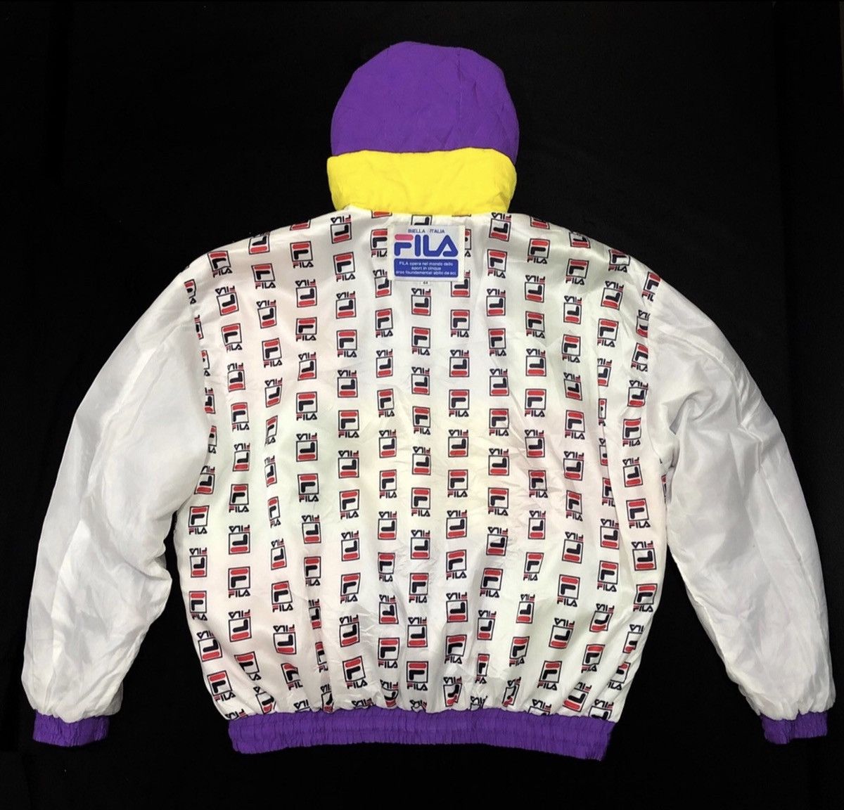 Fila FILA Biella Italia MultiColor Block Hoodie Jacket Size US L / EU 52-54 / 3 - 5 Thumbnail
