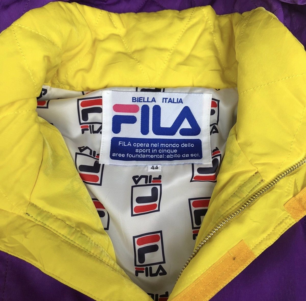 Fila FILA Biella Italia MultiColor Block Hoodie Jacket Size US L / EU 52-54 / 3 - 6 Thumbnail