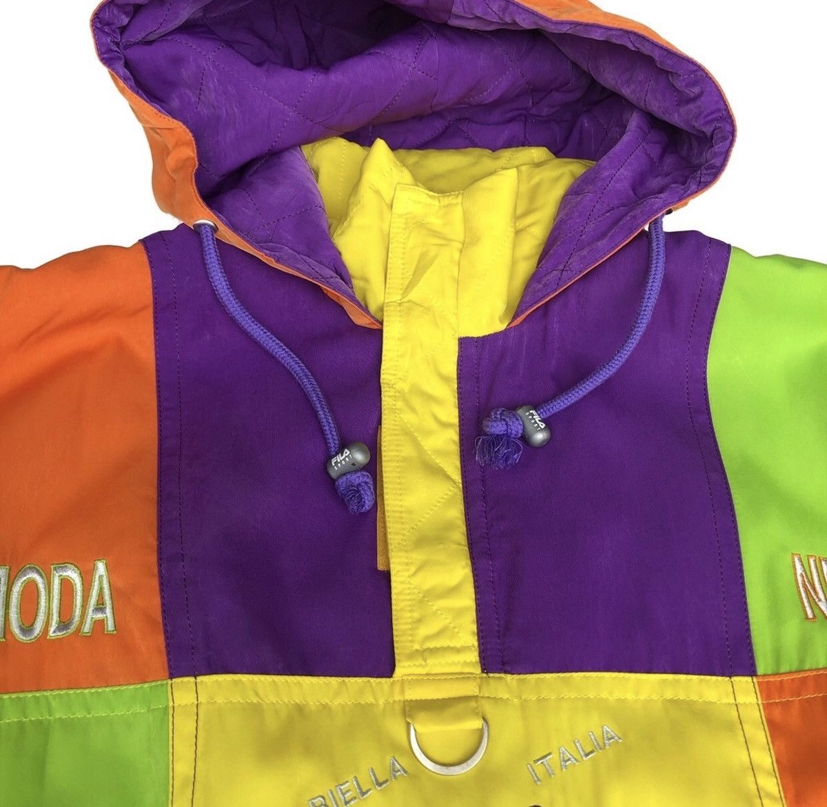 Fila FILA Biella Italia MultiColor Block Hoodie Jacket Size US L / EU 52-54 / 3 - 4 Thumbnail