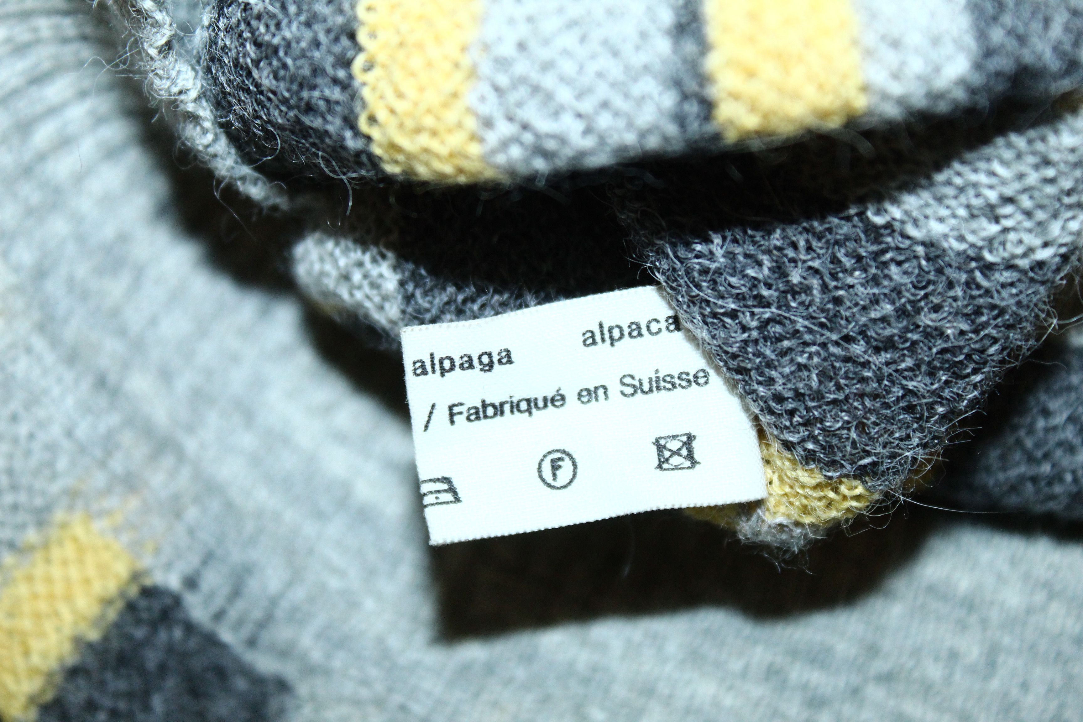 Zimmerli Zimmerli Switzerland V-neck Alpaca Knitted Stripes Sweater Size US L / EU 52-54 / 3 - 9 Thumbnail