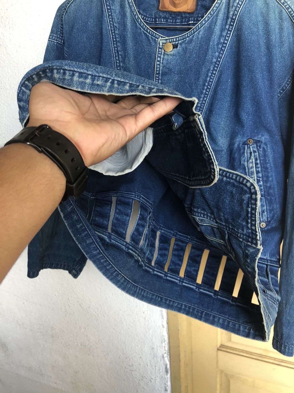 Issey Miyake Vintage Issey Miyake I.S Oversized Denim Jacket Women Size XL / US 12-14 / IT 48-50 - 15 Thumbnail