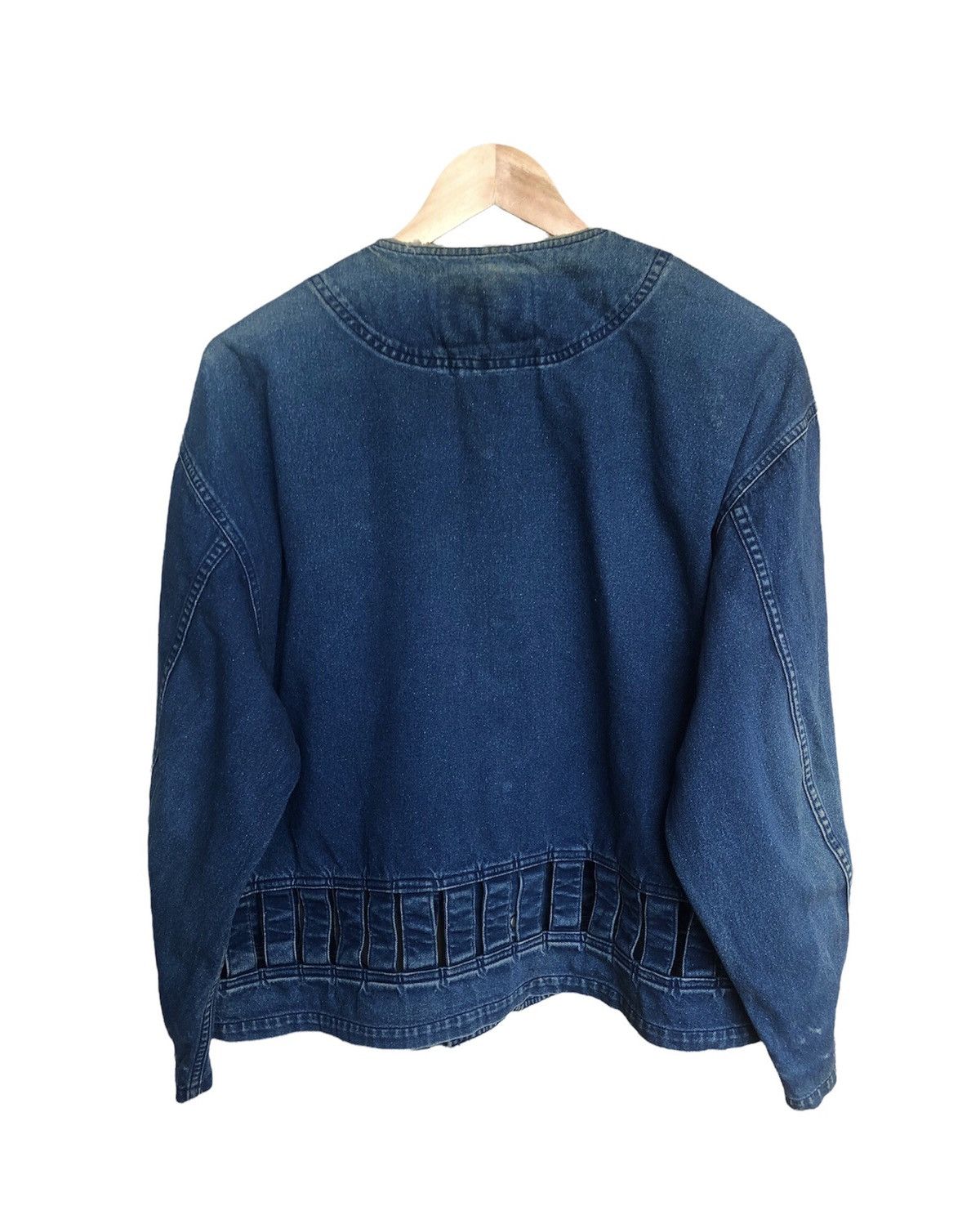 Issey Miyake Vintage Issey Miyake I.S Oversized Denim Jacket Women Size XL / US 12-14 / IT 48-50 - 2 Thumbnail