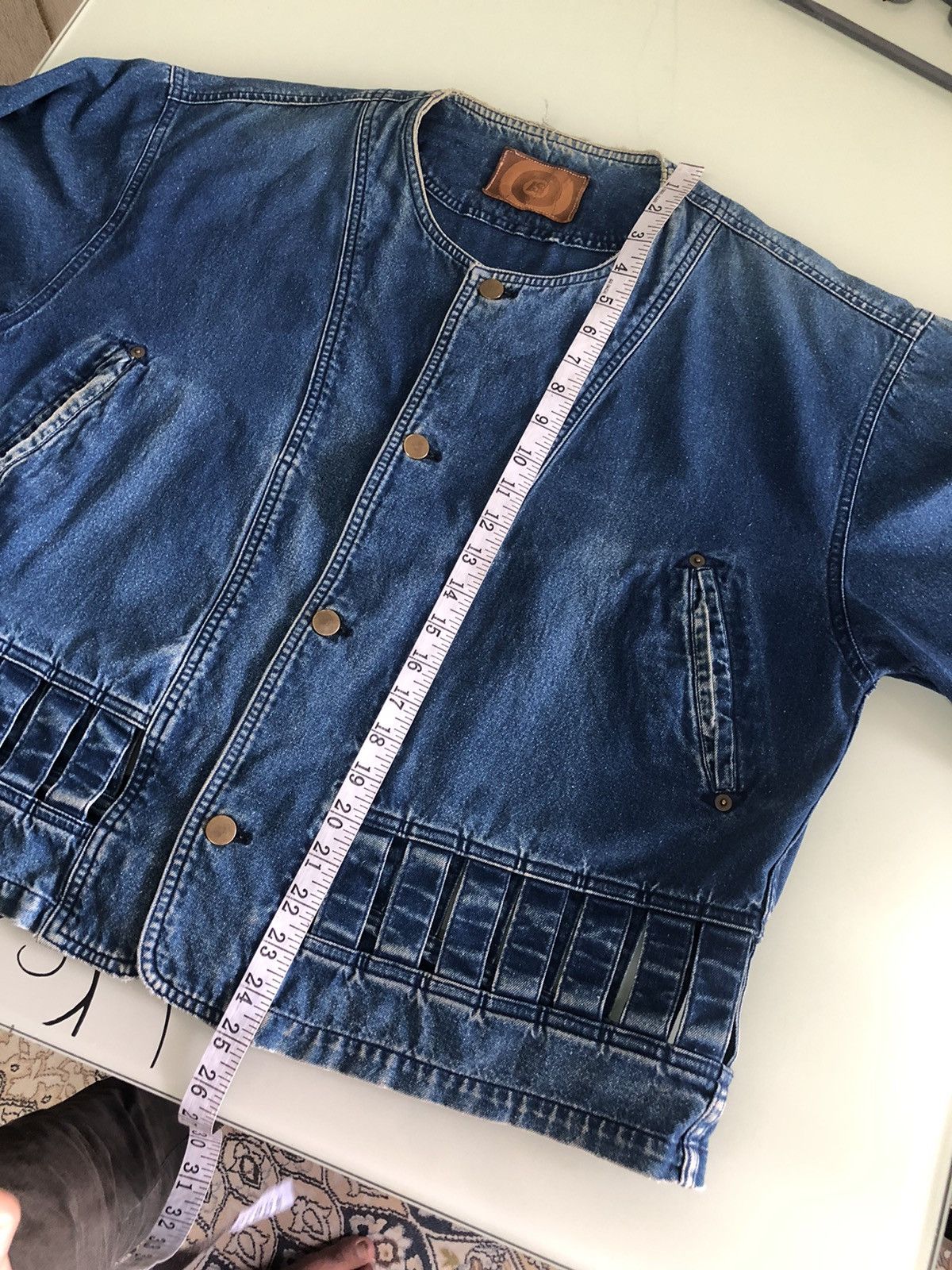 Issey Miyake Vintage Issey Miyake I.S Oversized Denim Jacket Women Size XL / US 12-14 / IT 48-50 - 21 Thumbnail