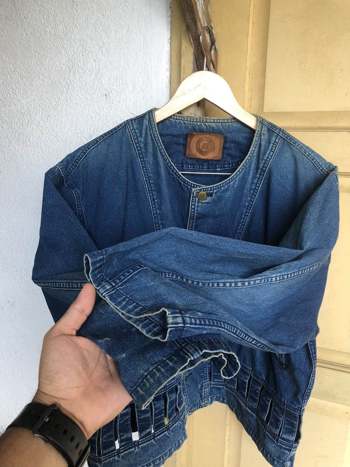 Issey Miyake Vintage Issey Miyake I.S Oversized Denim Jacket Women Size XL / US 12-14 / IT 48-50 - 13 Thumbnail
