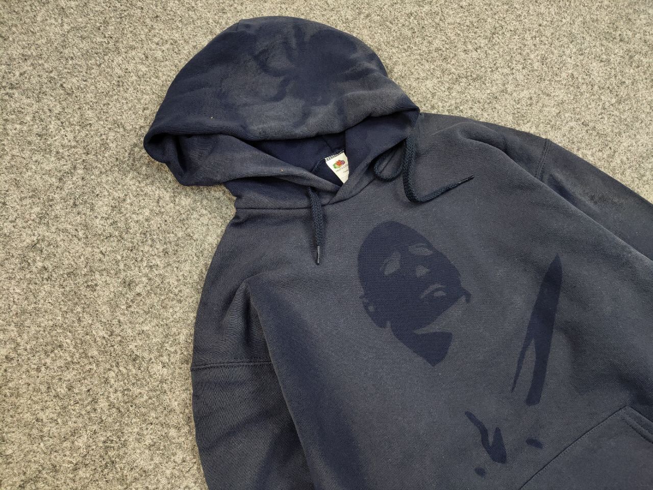 Vintage Vintage 90's Sun Faded Silhouette Boxy Blue Blank Hoodie Size US M / EU 48-50 / 2 - 7 Thumbnail