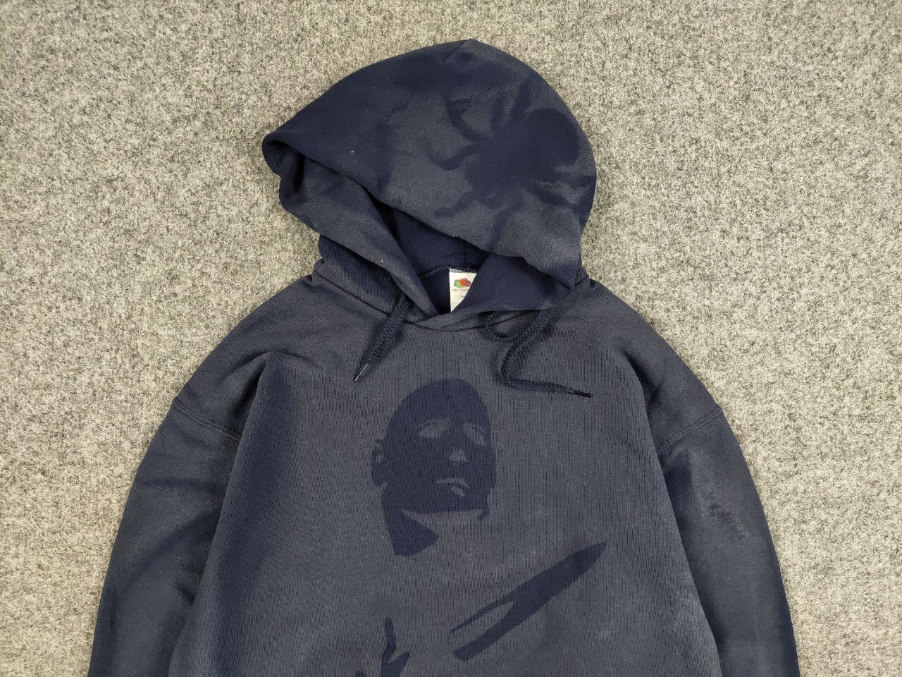 Vintage Vintage 90's Sun Faded Silhouette Boxy Blue Blank Hoodie Size US M / EU 48-50 / 2 - 8 Thumbnail