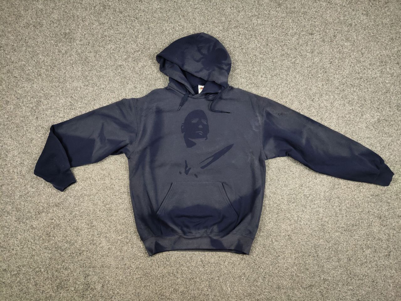 Vintage Vintage 90's Sun Faded Silhouette Boxy Blue Blank Hoodie Size US M / EU 48-50 / 2 - 15 Thumbnail