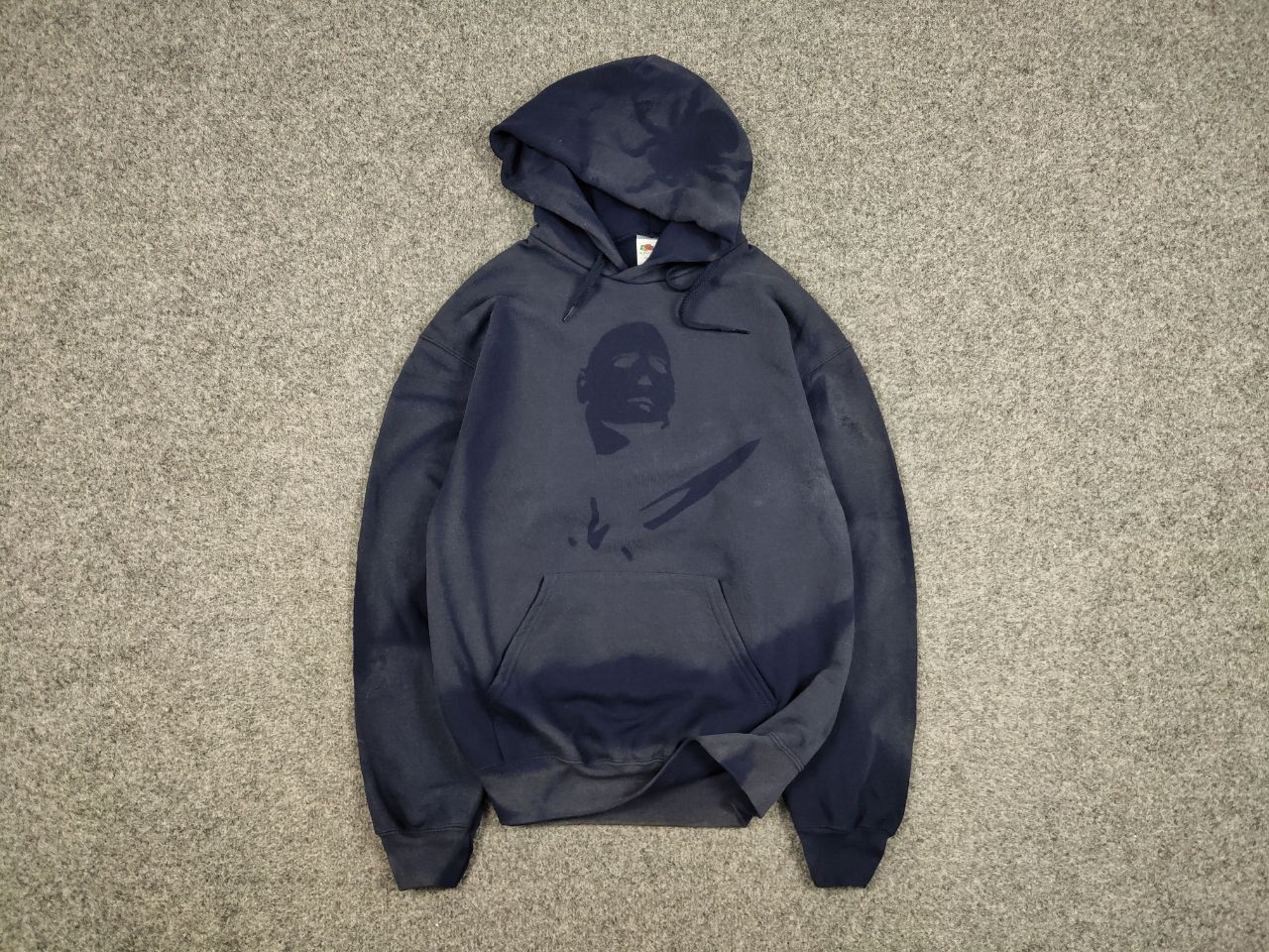 Vintage Vintage 90's Sun Faded Silhouette Boxy Blue Blank Hoodie Size US M / EU 48-50 / 2 - 1 Thumbnail