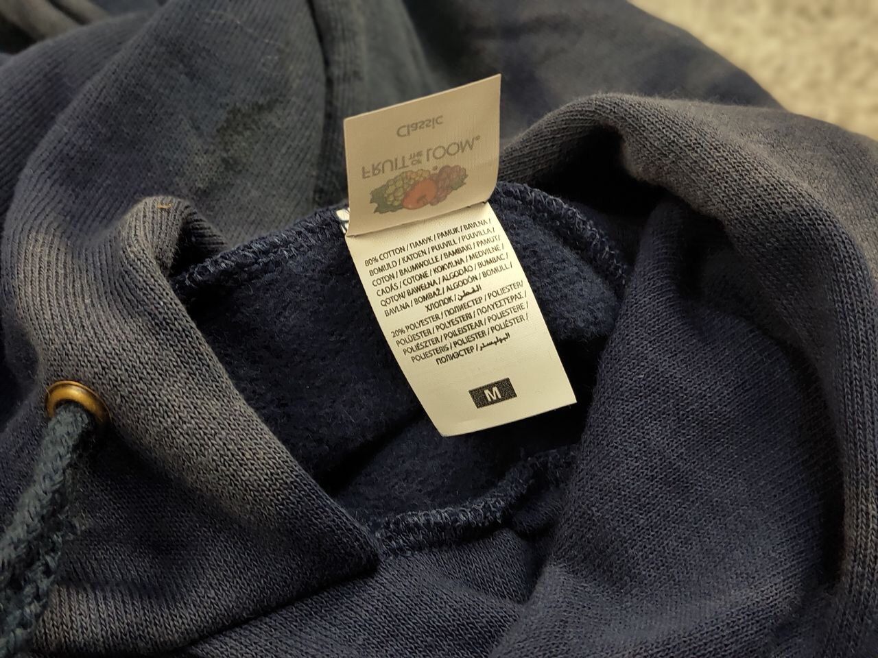 Vintage Vintage 90's Sun Faded Silhouette Boxy Blue Blank Hoodie Size US M / EU 48-50 / 2 - 22 Thumbnail