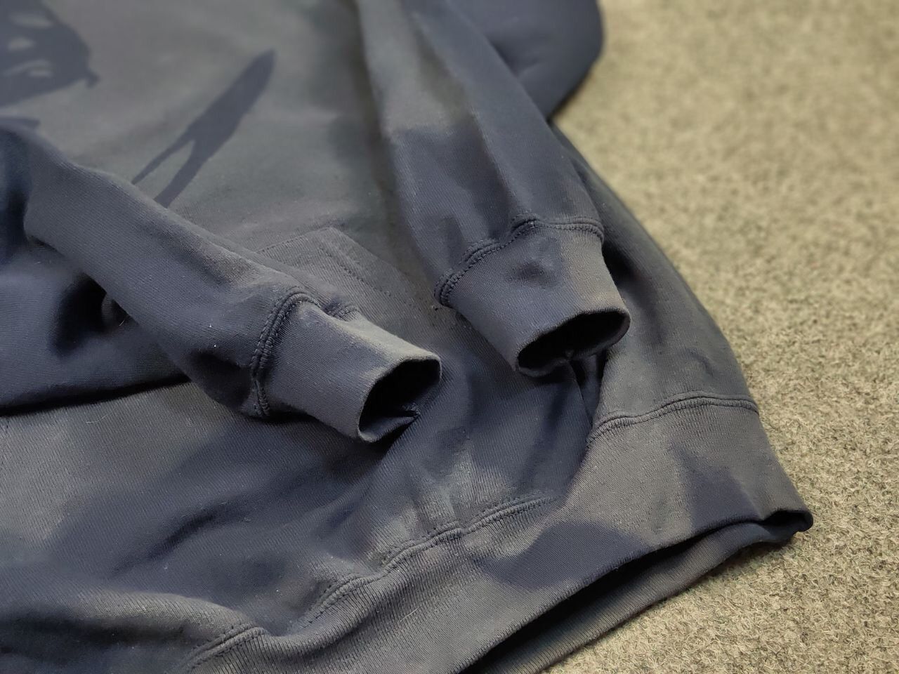 Vintage Vintage 90's Sun Faded Silhouette Boxy Blue Blank Hoodie Size US M / EU 48-50 / 2 - 17 Thumbnail