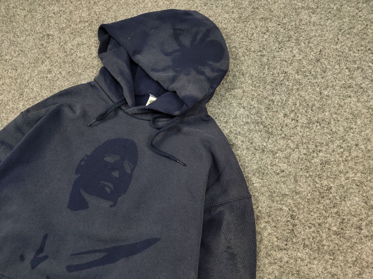 Vintage Vintage 90's Sun Faded Silhouette Boxy Blue Blank Hoodie Size US M / EU 48-50 / 2 - 4 Thumbnail