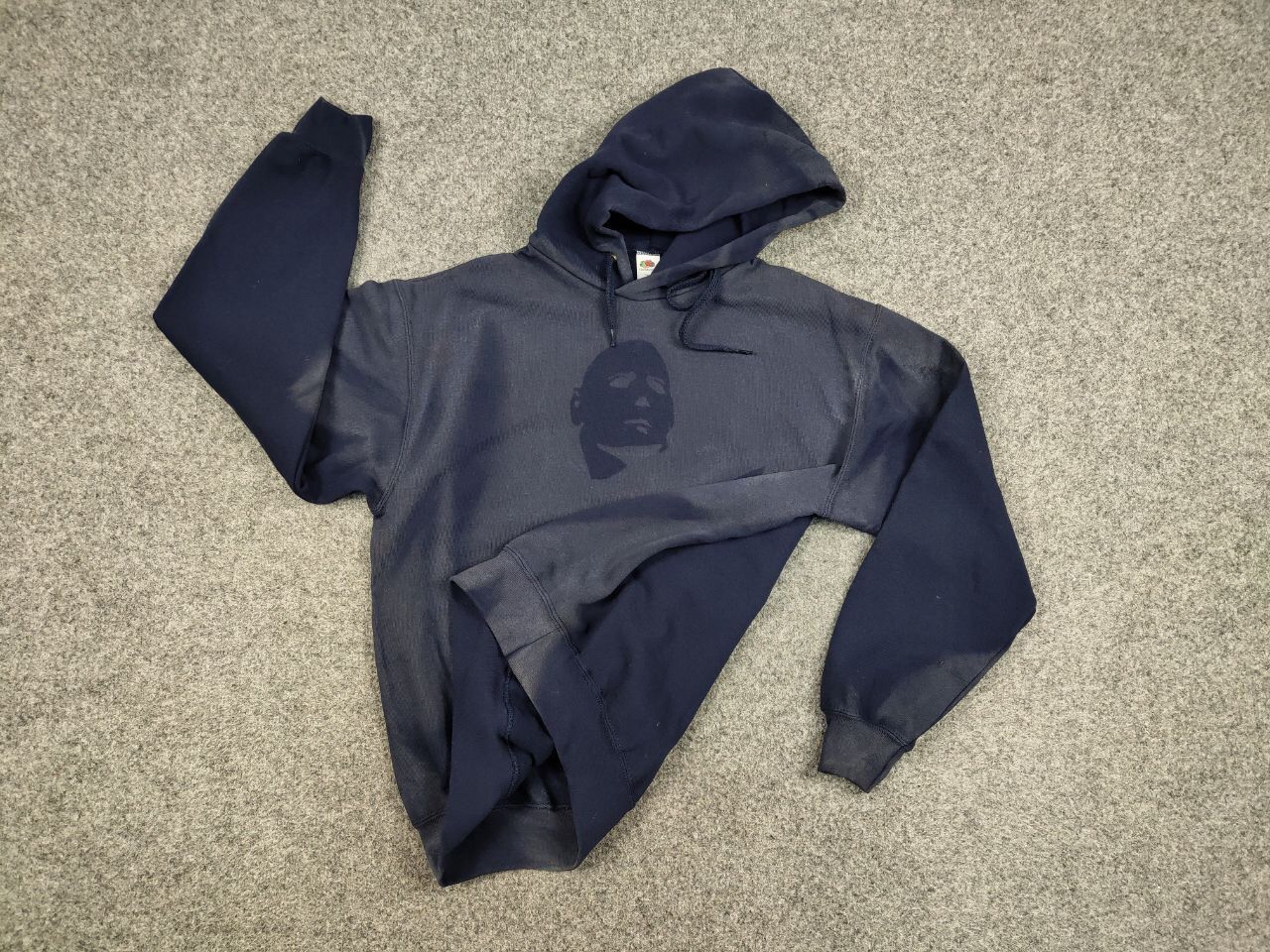 Vintage Vintage 90's Sun Faded Silhouette Boxy Blue Blank Hoodie Size US M / EU 48-50 / 2 - 19 Thumbnail
