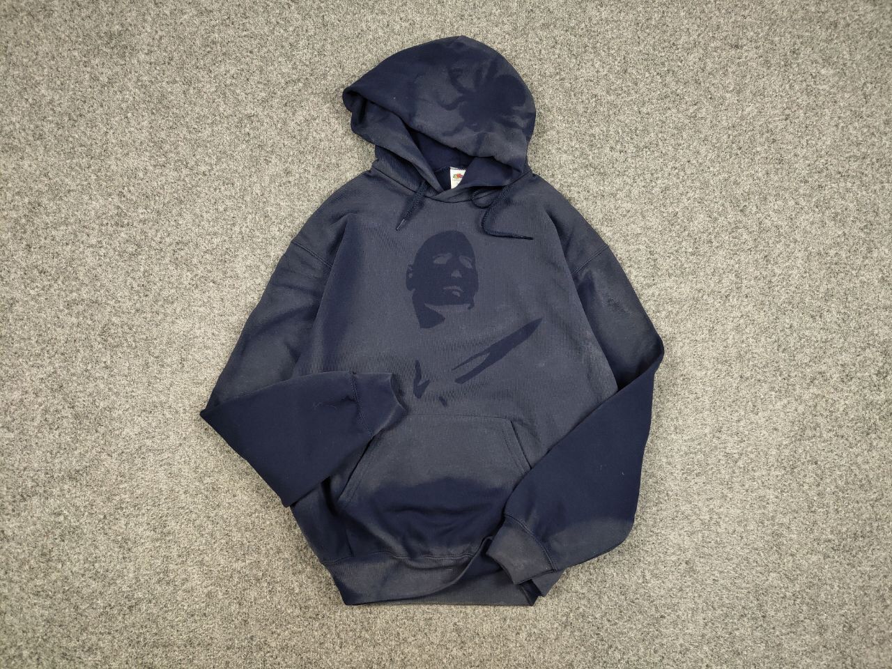Vintage Vintage 90's Sun Faded Silhouette Boxy Blue Blank Hoodie Size US M / EU 48-50 / 2 - 13 Thumbnail