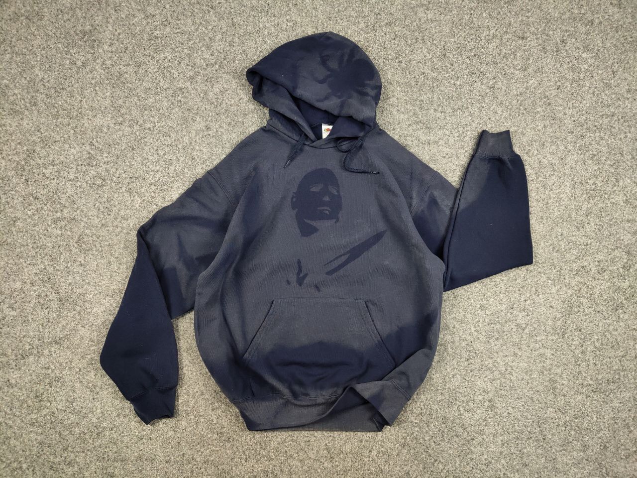 Vintage Vintage 90's Sun Faded Silhouette Boxy Blue Blank Hoodie Size US M / EU 48-50 / 2 - 14 Thumbnail