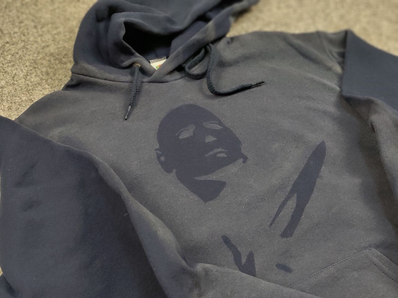 Vintage Vintage 90's Sun Faded Silhouette Boxy Blue Blank Hoodie Size US M / EU 48-50 / 2 - 18 Thumbnail