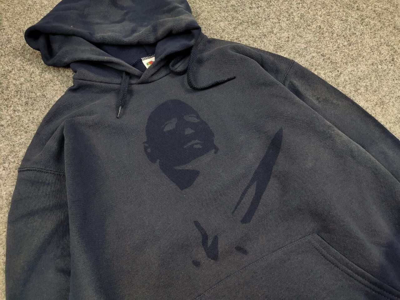Vintage Vintage 90's Sun Faded Silhouette Boxy Blue Blank Hoodie Size US M / EU 48-50 / 2 - 11 Thumbnail