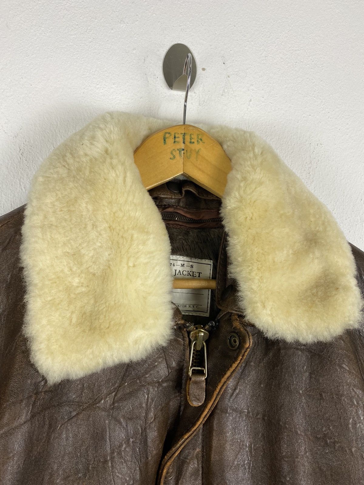 Vintage 🔥VINTAGE FLIGHT LEATHER JACKET BY HOUSTON NYC Size US M / EU 48-50 / 2 - 13 Thumbnail