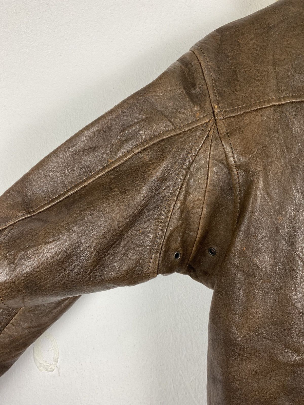 Vintage 🔥VINTAGE FLIGHT LEATHER JACKET BY HOUSTON NYC Size US M / EU 48-50 / 2 - 11 Thumbnail