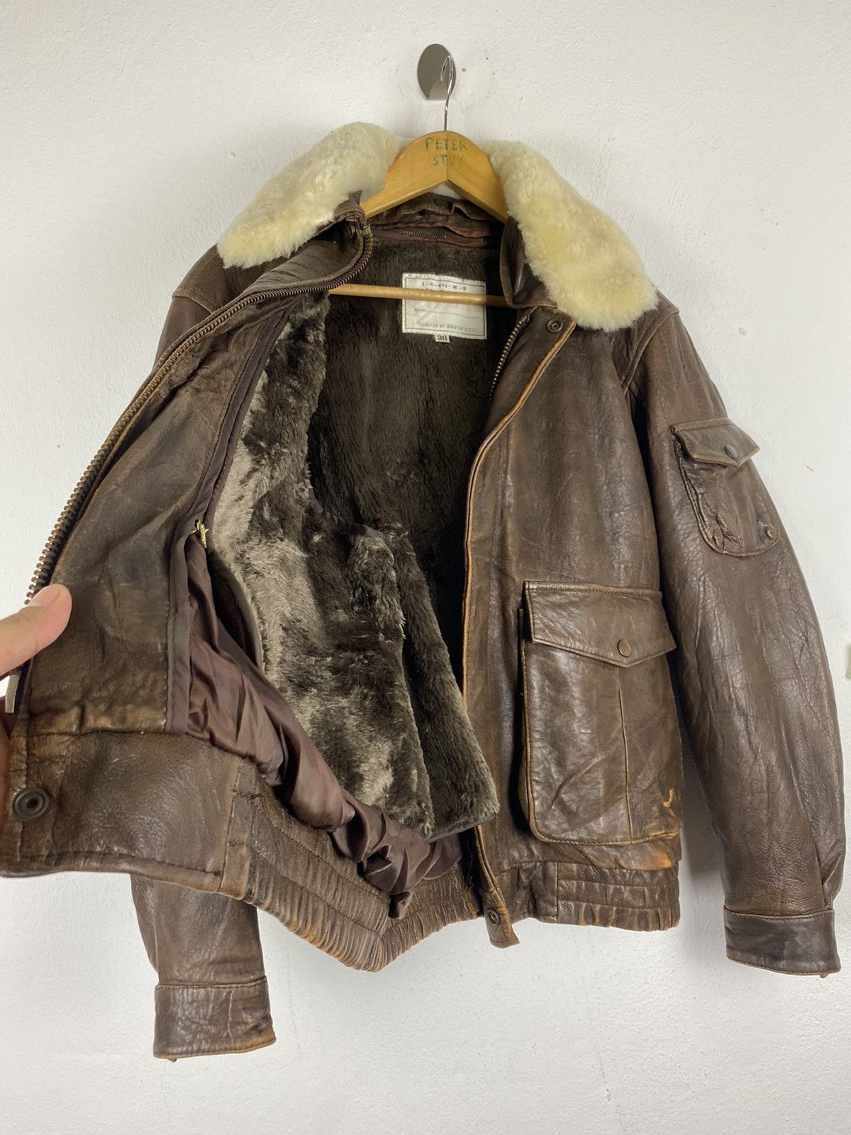 Vintage 🔥VINTAGE FLIGHT LEATHER JACKET BY HOUSTON NYC Size US M / EU 48-50 / 2 - 15 Thumbnail