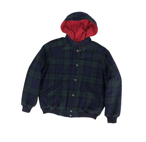 Vintage McGREGOR Sportswear Arcylic Reversible Hooded Bomber Jacket