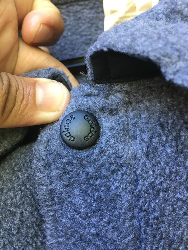 Adidas × Designer × Vintage Adidas Fleece Snap Button Size US L / EU 52-54 / 3 - 3 Thumbnail