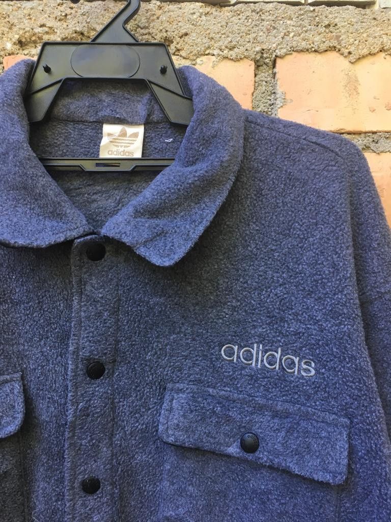 Adidas × Designer × Vintage Adidas Fleece Snap Button Size US L / EU 52-54 / 3 - 2 Thumbnail