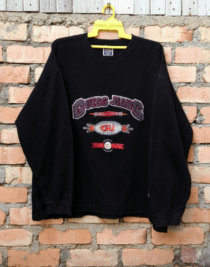 Designer × Guess × Vintage Vintage Guess Jeans Embroidery Logo Pullover Size US XL / EU 56 / 4 - 1 Thumbnail