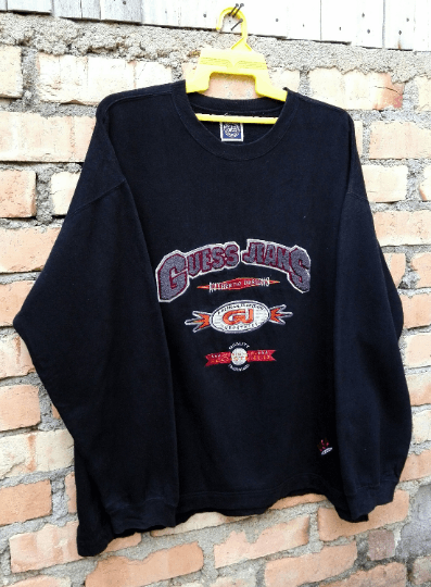 Designer × Guess × Vintage Vintage Guess Jeans Embroidery Logo Pullover Size US XL / EU 56 / 4 - 2 Thumbnail