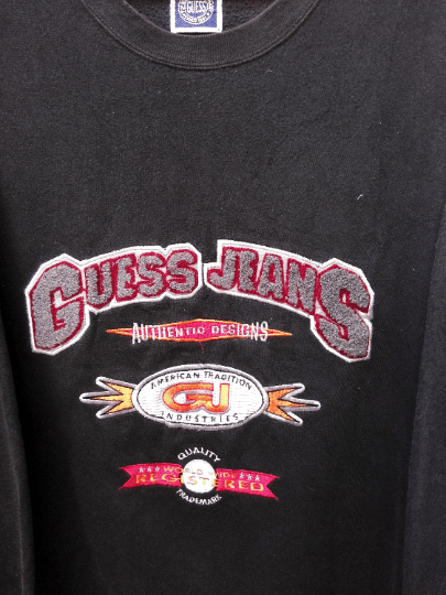 Designer × Guess × Vintage Vintage Guess Jeans Embroidery Logo Pullover Size US XL / EU 56 / 4 - 3 Thumbnail