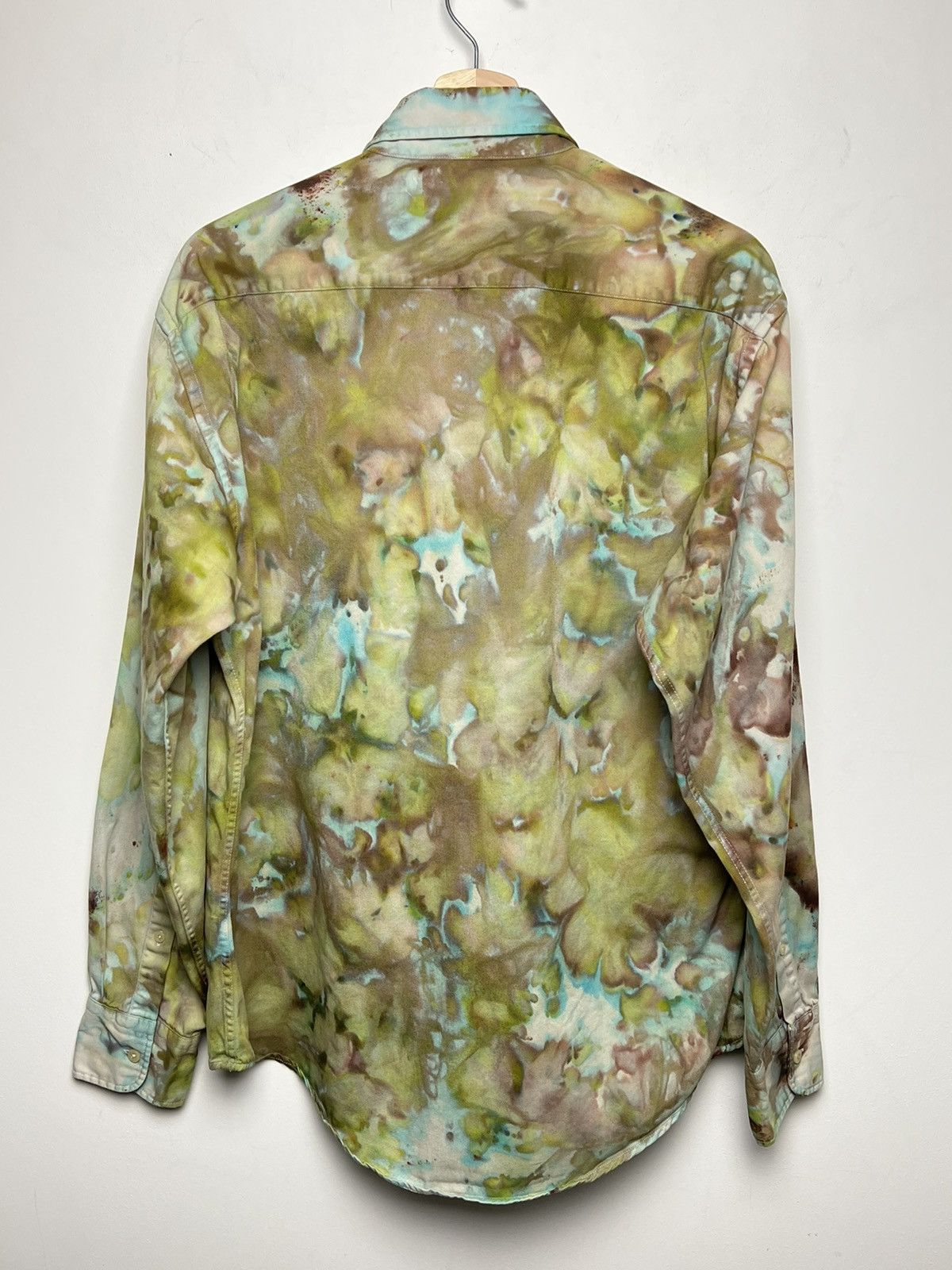 Vintage YSL y2k tie dye camo mold solid cotton shirt flannel travis Size US L / EU 52-54 / 3 - 9 Preview