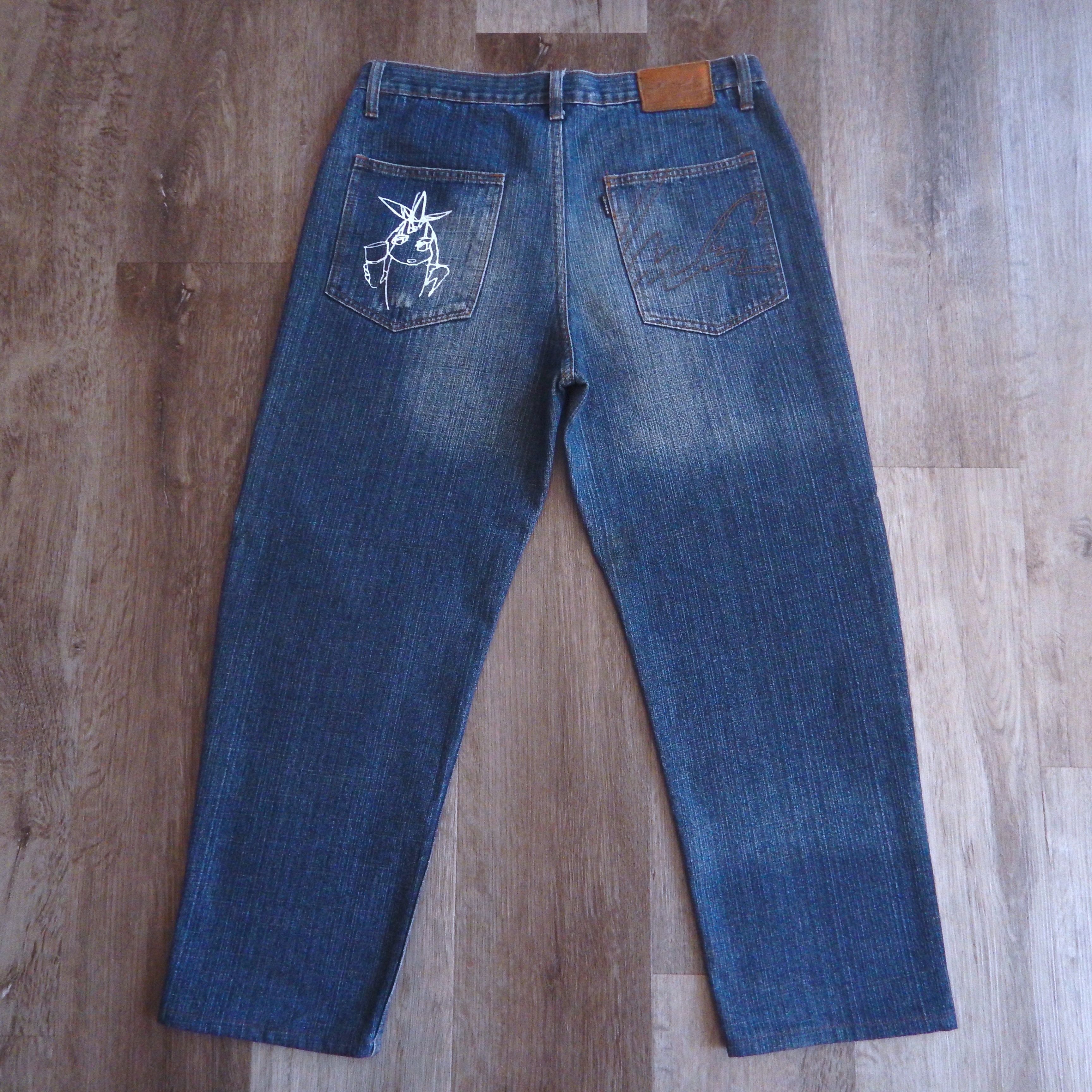 Futura Mid 2000s Futura Pointman / Embroidered Logo Denim Size US 34 / EU 50 - 1 Thumbnail