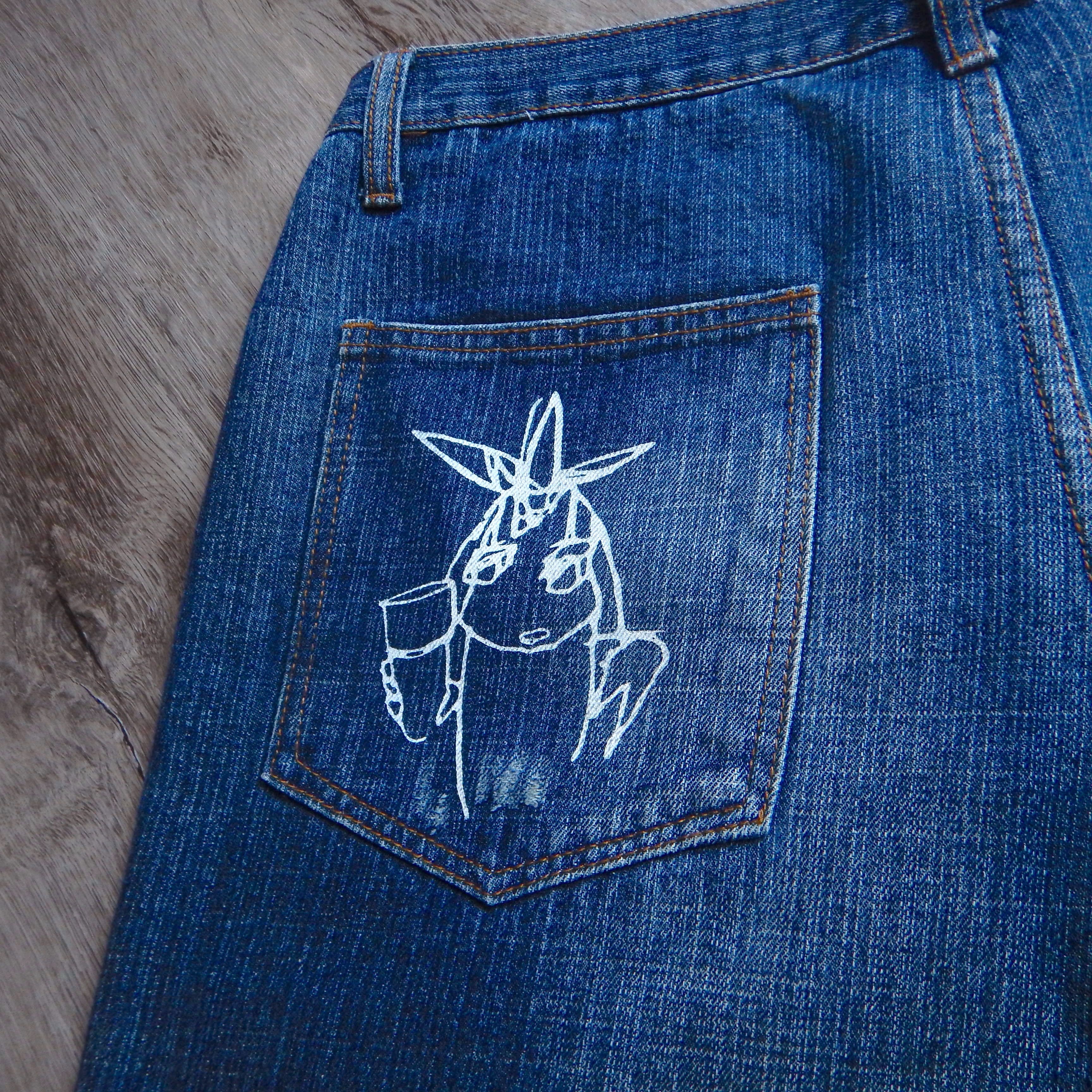 Futura Mid 2000s Futura Pointman / Embroidered Logo Denim Size US 34 / EU 50 - 3 Thumbnail