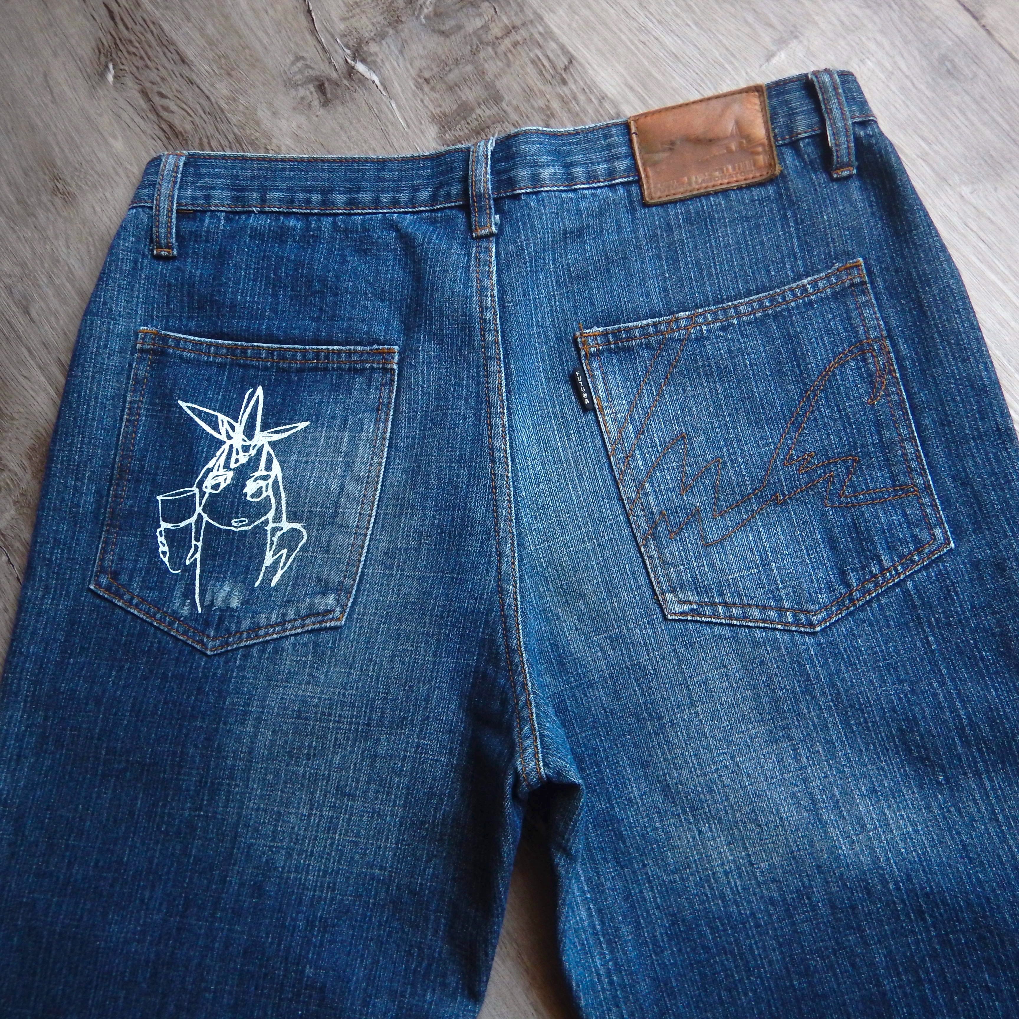 Futura Mid 2000s Futura Pointman / Embroidered Logo Denim Size US 34 / EU 50 - 2 Thumbnail