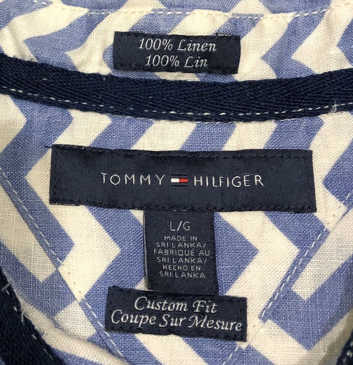 Tommy Hilfiger Tommy Hilfiger Short Sleeves Shirt 100% Linen Size US L / EU 52-54 / 3 - 13 Thumbnail