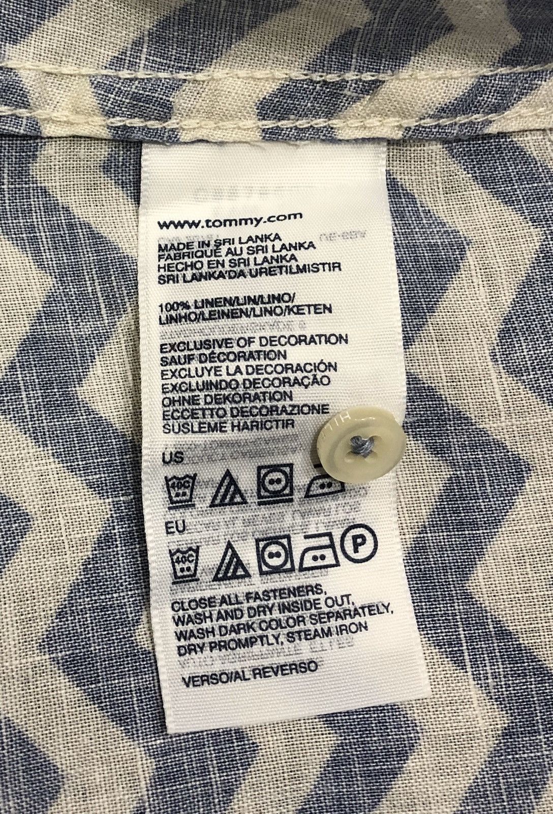 Tommy Hilfiger Tommy Hilfiger Short Sleeves Shirt 100% Linen Size US L / EU 52-54 / 3 - 11 Thumbnail