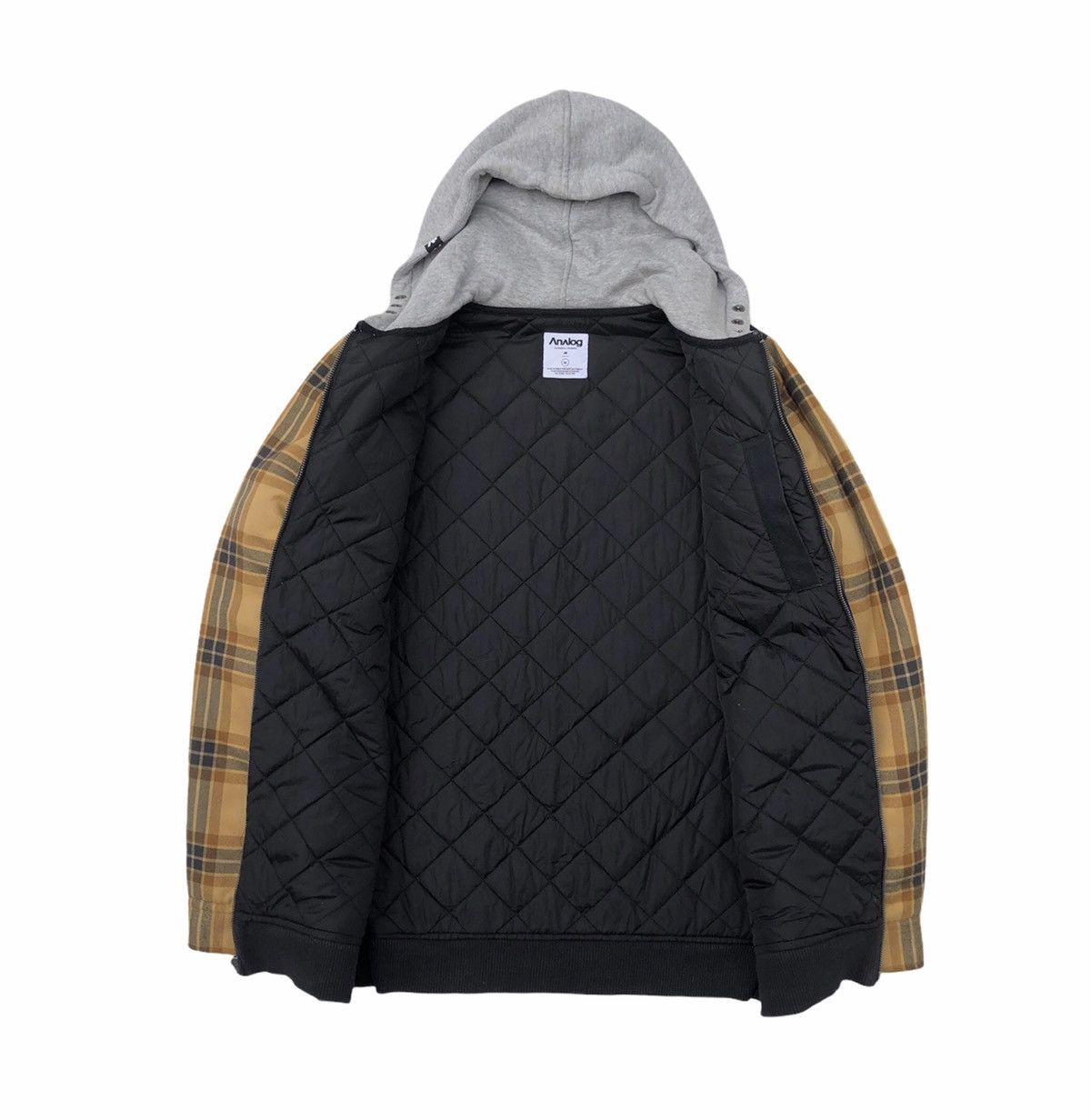 Analog Analog Checkered Sleeve Hoodie Puffer Jacket Size US M / EU 48-50 / 2 - 4 Thumbnail