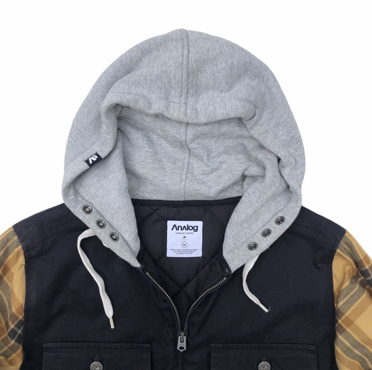 Analog Analog Checkered Sleeve Hoodie Puffer Jacket Size US M / EU 48-50 / 2 - 5 Thumbnail