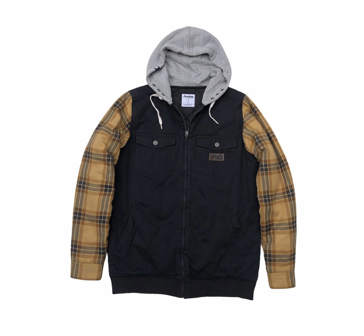 Analog Analog Checkered Sleeve Hoodie Puffer Jacket Size US M / EU 48-50 / 2 - 2 Thumbnail