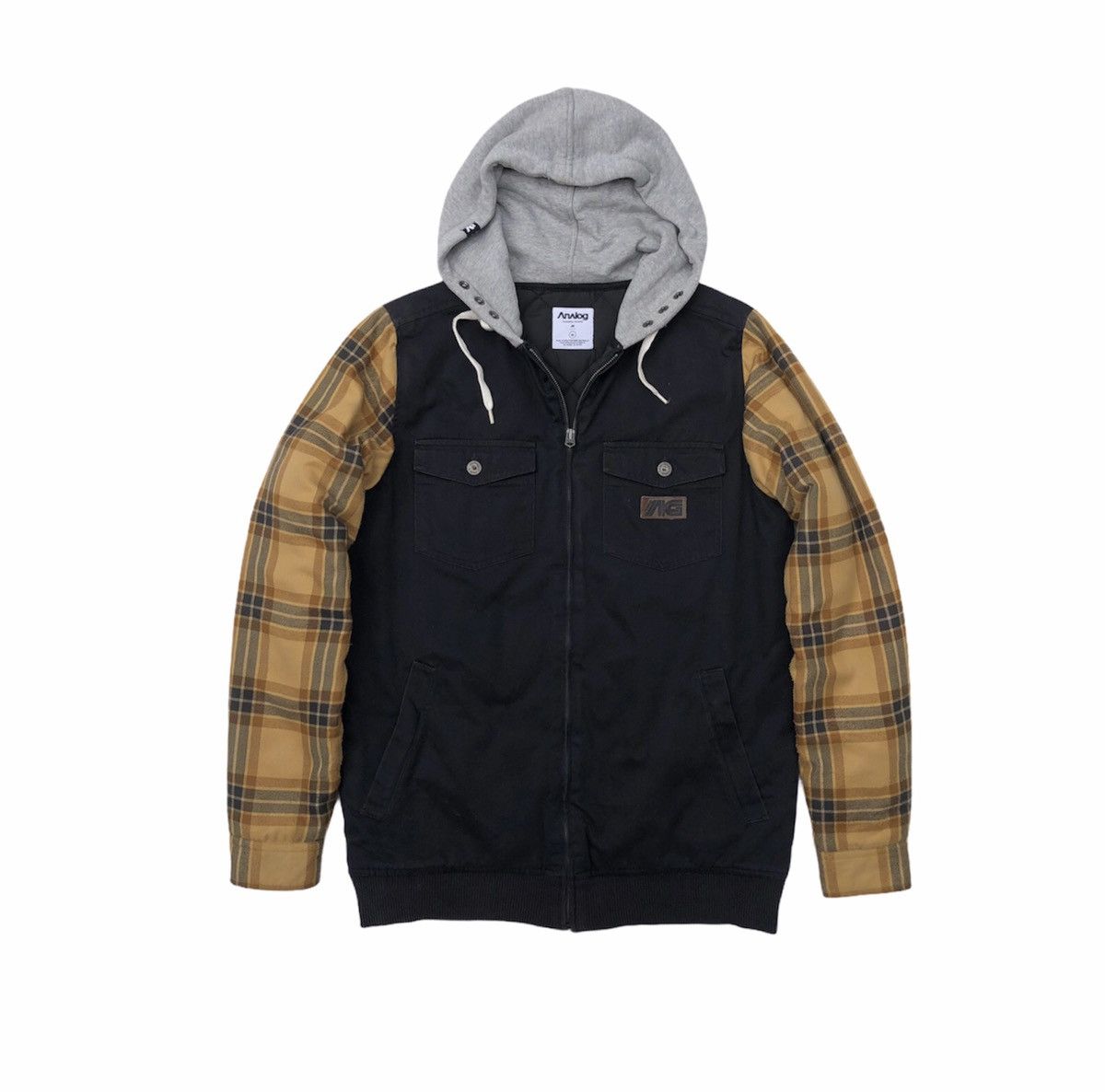 Analog Analog Checkered Sleeve Hoodie Puffer Jacket Size US M / EU 48-50 / 2 - 12 Thumbnail