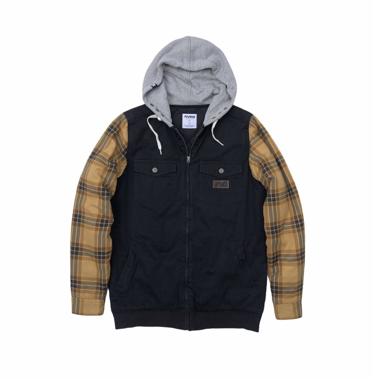 Analog Analog Checkered Sleeve Hoodie Puffer Jacket Size US M / EU 48-50 / 2 - 1 Thumbnail